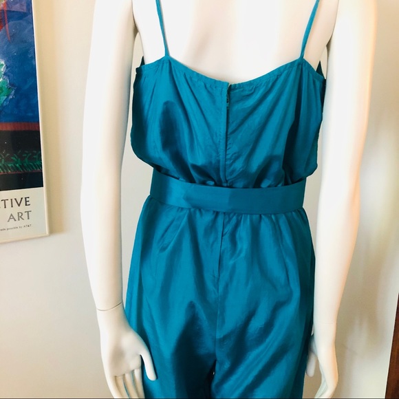 Vintage silk high waisted jogger jumpsuit - Picture 8 of 11